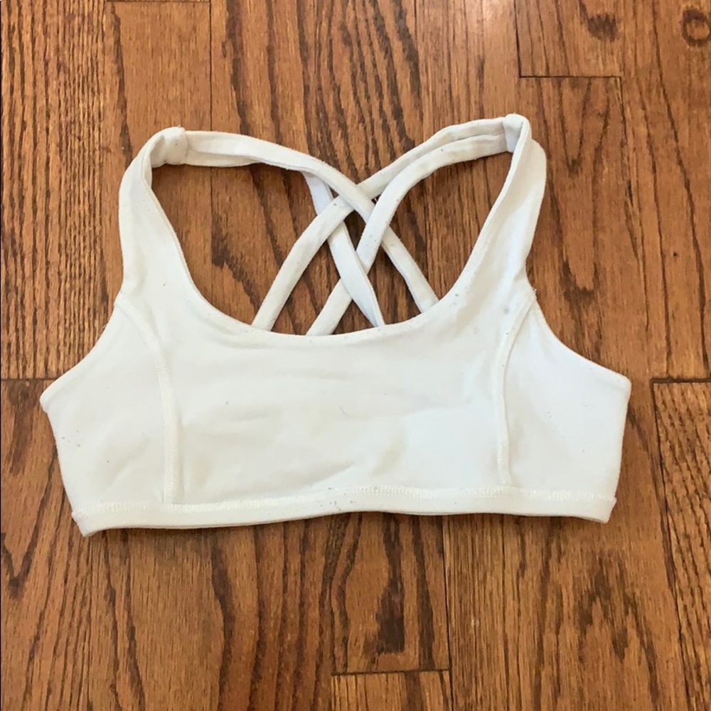 Ivivva lululemon size 8 sports bra white